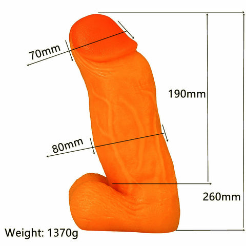HUGE & THICK BROWN DILDO FOR WOMEN - 100% BEST QUALITY SILLICONE - USA IMPORTED 1.5KG